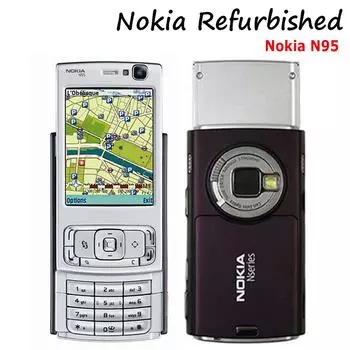 Восстановленный сотовый телефон Nokia Android Мобильные телефоны Nokia N95 950 мАч Одна SIM-карта 2.6