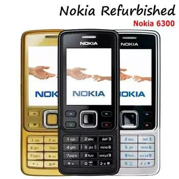 Восстановленный сотовый телефон Nokia Android Мобильные телефоны Nokia 6300, 860 мАч, 2,0 дюйма