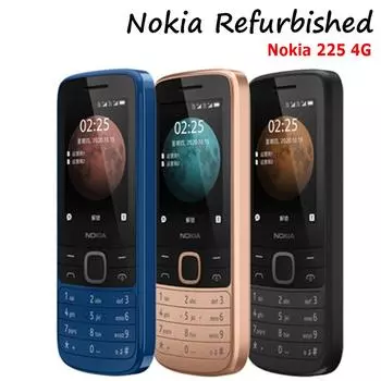 Восстановленный сотовый телефон Nokia Android Nokia 225 LTE 4G мобильные телефоны с двумя SIM-картами 1150 мАч 2,4 дюйма