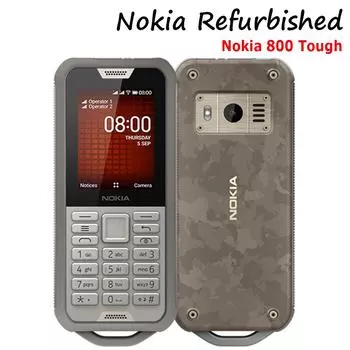 Восстановленный сотовый телефон Nokia Android Nokia 800 Tough Dual SIM, 4G LTE, 2100 мАч, 2,4 дюйма