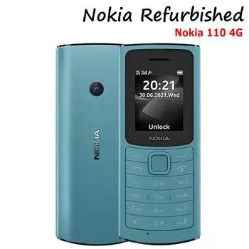 Восстановленный сотовый телефон Nokia Android сотовый телефон Nokia 110 LTE 4G мобильные телефоны с двумя SIM-картами 1020 мАч