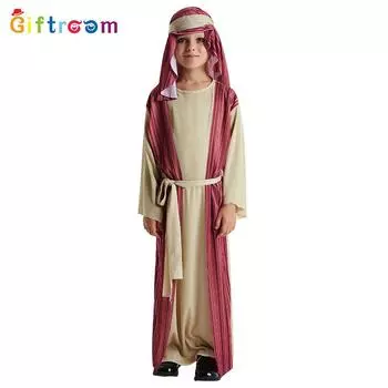 Восточный Уникальный Средневековый Костюм Пастуха Для Мальчиков Идеально Подходит Для Переодевания Хэллоуина И Веселья На Вечеринках L