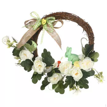 Восторг: Яркий пасхальный венок для празднования входной двери Style B