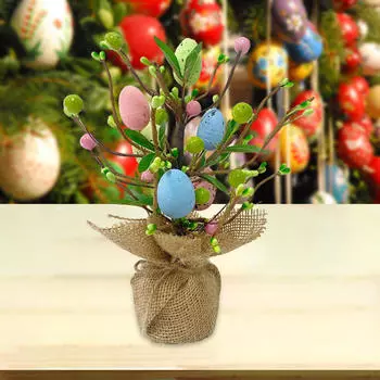 Восторги: Миниатюрная елка из пасхальных яиц с изысканным орнаментом Style D