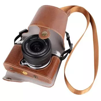 VOVMOEYA Чехол для камеры Fujifilm с передней крышкой и ремешком Fuji XM5 Корпус Чехол для камеры Fujifilm XM5 Чехол для хранения Чехол из искусственной кожи с полной защитой