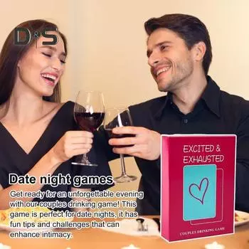 Возбужденный Изнуренный Игра в Покер Романтические Идеи Для Вечеринки Пары Алкогольная Игра 2 Игрока Взрослая Вечеринка Карточная Игра Для Пар 1 Set