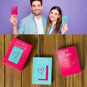 Возбужденный Изнуренный Игра в Покер Романтические Идеи Для Вечеринки Пары Алкогольная Игра 2 Игрока Взрослая Вечеринка Карточная Игра Для Пар 1 Set