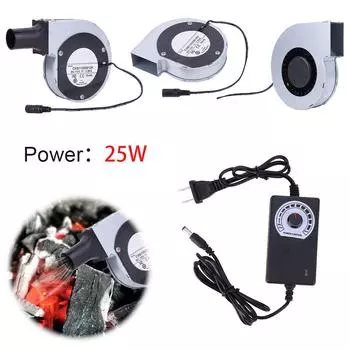 Воздуходувка 6000 об/мин с регулятором скорости постоянного тока 12 В, вентилятор для барбекю, вентилятор для барбекю, воздуходувка для кемпинговой печи, кухонные вентиляторы