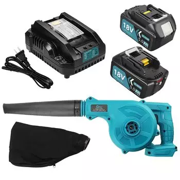 Воздуходувка Baster совместима с Makita 18 18V аккумуляторная, совместима с Makita 18V 2 BL1850B и небольшим зарядным устройством DC18RC, беспроводная воздуходувка с триггером воздуха