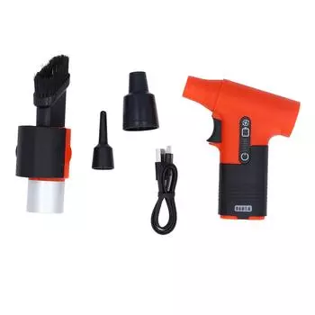 Воздуходувка Jet Dry Mini со скоростью ветра 120000 об/мин, зарядка через USB, портативный ручной охлаждающий турбо-реактивный воздуходув красный