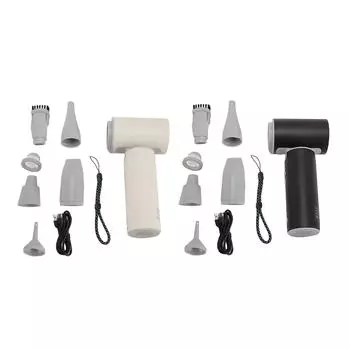 Воздуходувка с бесщеточным двигателем, несколько насадок, 110000 об/мин, 5 передач, 4400 мАч, для удаления пыли Black