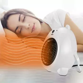 Воздухонагреватель Мультяшный обогреватель Настольный воздухонагреватель Бытовой электрический обогреватель One Size белый