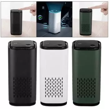 Воздухоочиститель Настольный Маленький Воздухоочиститель с Ночной Подсветкой Низкий уровень шума Воздухоочиститель белый