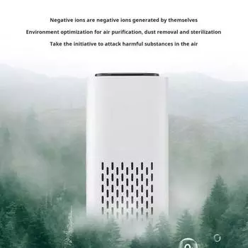 Воздухоочиститель Yousheng для спальни со светодиодной подсветкой, сенсорным управлением, энергосберегающий, бесшумный, портативный, интеллектуальный, для удаления запаха домашних животных чёрный