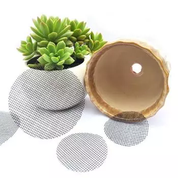 Воздухопроницаемый круглый экран для садовых принадлежностей, сетчатый коврик для садового инструмента, прокладка для цветочного горшка 2.5cm