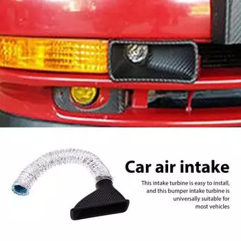 Воздухозаборник автомобиля, вентилятор для забора холодного воздуха, высокопроизводительный автоматический вентилятор, турбинный комплект воздухозаборника автомобиля для повышения эффективности двигателя чёрный