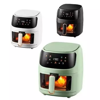 Воздушная фритюрница большой емкости Визуальный интеллектуальный сенсорный экран Многофункциональная духовка Электрическая фритюрница 1 Standard version белый