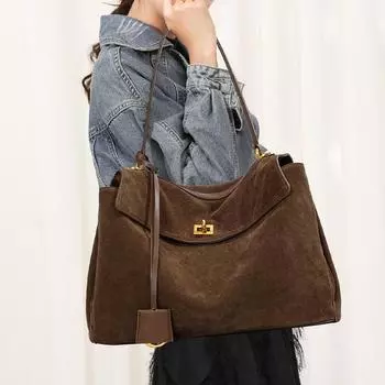 Воздушная подушка Commuter Air Bag Crossbody из матовой кожи Pitot Bag Большая вместимость Премиум-сумка подмышкой коричневый