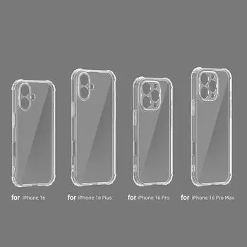 Воздушная подушка Толстый ударопрочный силиконовый прозрачный чехол для телефона iPhone 16 Pro Чехол для iPhone 16 Plus 16Pro Max Прозрачные чехлы iphone 16 plus прозрачный