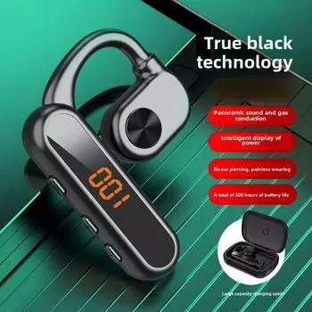 Воздушная проводимость Беспроводные Bluetooth-наушники Сверхдолгий срок службы Без костной проводимости уха Подвеска для разговора Движение чёрный