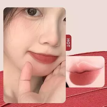 Воздушно-мягкая туманная глазурь для губ, матовый бархат, белая помада, естественно, не липкая, нелегко окунуть чашку в грязь для губ девушки 1.8g