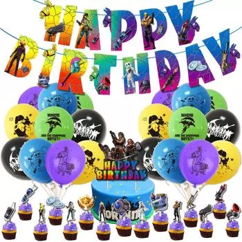 Воздушные шары для украшения дня рождения Набор воздушных шаров Украшения на день рождения Воздушные шары для вечеринки для мальчиков Украшения на день рождения Детские воздушные шары с персонажами для мальчиков…