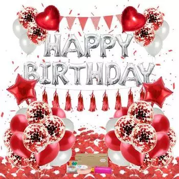 Воздушные шары для украшения дня рождения Воздушные шары для вечеринки по случаю дня рождения Роскошные украшения большой емкости для дня рождения Набор для украшения дня рождения для женщин, мам и детей