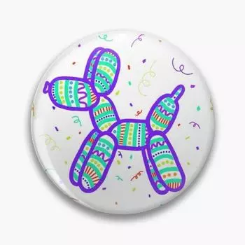 Воздушные шары для вечеринок в виде собак, фиолетовые, бирюзовые, настраиваемые, мягкие пуговицы, декоративная брошь, металлическая шляпа, значок, ювелирное изделие, мультяшный любовник, креативный