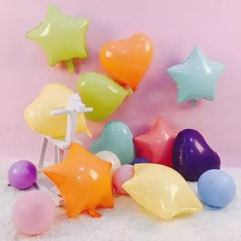 Воздушные шары из алюминиевой фольги в форме сердца в виде конфетных цветов размером 18 дюймов с пятиконечной звездой для украшения дней рождения, свадеб, праздников и вечеринок 100 adhesive dots