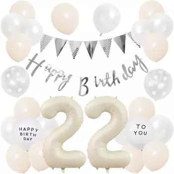 Воздушные шары на день рождения, набор воздушных шаров, украшение на 22 года, гирлянда на день рождения, украшение на день рождения, большое количество конфетти, вечеринка с воздушными шарами