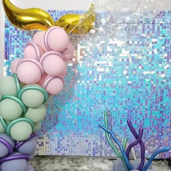 Воздушные шары «Русалочка», комплект гирлянды, хвост русалки, фиолетовый, зеленый, латексный шар для девочек, день рождения, свадьба, Декор для морской вечеринки