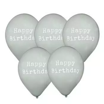 Воздушные шары с надписью regalo (5 кусков) Украшение на день рождения воздушными шарами Воздушный шар на день рождения Монотонный (Тип-С ДНЕМ РОЖДЕНИЯ-Пишущая машинка-Серый)