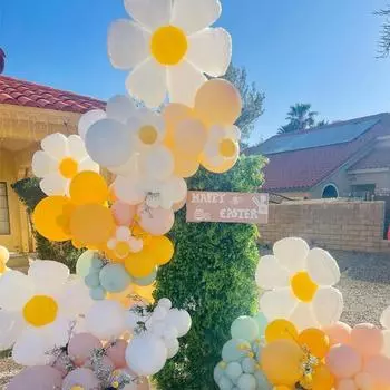 Воздушные шары с ромашками Огромный белый цветок Дейзи из фольги Майларовые воздушные шары Украшения в стиле бохо