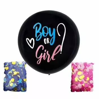 Воздушные шары Samcos Gender Reveal Confetti Balloons Balloon Surprise Announcement Gender Reveal Balloon Big Black Balloon Gender Reveal Surprise Pa