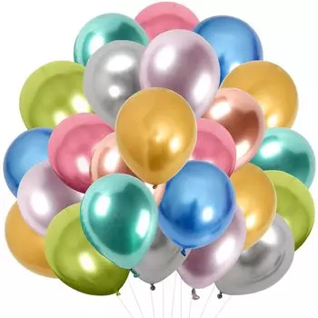 Воздушные шары Senteria разноцветные 100 шт. маленькие 10-дюймовые металлические шары круглые очень толстые для дня рождения, свадьбы, выпускного, открытия магазина, украшения