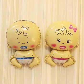 Воздушные шары Соска Синий мультфильм Мальчик Вечеринка Ребенок Baby Shower День рождения Девочка Украшения дети милый Фольга Новый Розовый Ручная работа синий