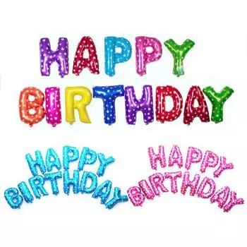 Воздушные шары в форме буквы «С Днем Рождения», 13 шт./лот, 16-дюймовый декоративный воздушный шар синий