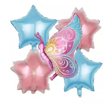 Воздушные шары в виде бабочек, розовые, синие, листья подсолнечника, украшения для детского душа, гелиевые шары, день рождения, вечеринка, свадьба, принадлежности для шаров