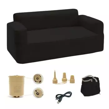 Воздушный диван Компактный насос Легкий воздушный 300 кг Вместимость Два человека Одиночный кемпинг на открытом воздухе кемпинг [КОРЕЯ] Встроенный 5,8 кг чёрный