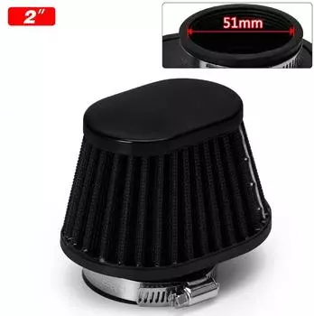 Воздушный фильтр для мотоцикла 51 мм, универсальный для автомобиля, мини-велосипеда, холодный воздухозаборник, конусный фильтр с высоким потоком 2inch 51mm