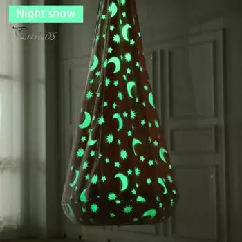 Воздушный гамак для йоги, светящийся в темноте, в помещении, на открытом воздухе, подвесной потолок, для особых потребностей, дети, взрослые, сенсорная терапия, качели для объятий, рождественский подарок D