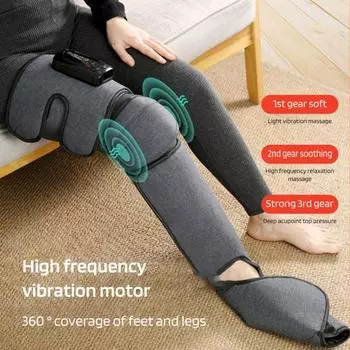 Воздушный компрессионный массажер, 3 режима, регулируемый на 360 градусов, полный охват, перезаряжаемый электрический массажер для глубоких тканей, устройство для массажа ног и ступней 2pcs