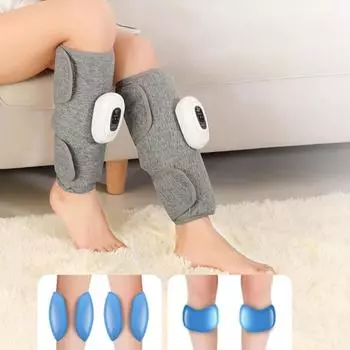 Воздушный компрессионный массажер для ног с тепловой вибрацией, массажер для ног для кровообращения, беспроводной электрический разминающий массажер с подушкой безопасности CN