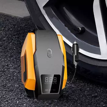 Воздушный компрессор 12 В, аварийная светодиодная лампа, насос для шин, автоматический стоп, портативный насос для накачивания шин