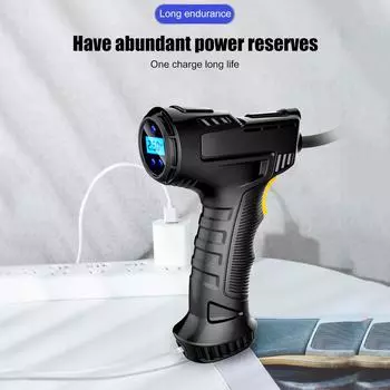 Воздушный компрессор для накачивания шин с интеллектуальным цифровым дисплеем 120 Вт 10 А автоматический насос для шин быстрая накачка машина для определения давления в шинах