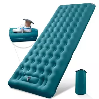 Воздушный коврик [прибл.. 13 см толщиной] DTOETKD С ножным управлением, толстый, для сна в машине, складной, для кемпинга на открытом воздухе, легкий, компактный,