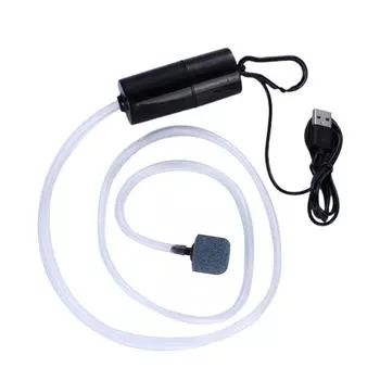 Воздушный насос для аквариума, бытовой, бесшумный, мини-USB, кислородный насос, насосы для рыбалки и аквариума, черный чёрный