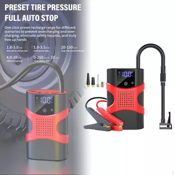 Воздушный насос для автомобильных шин со стартером универсальный автомобиль мотоцикл