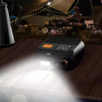 Воздушный насос для каяка 25 PSI Электрический воздушный насос Надувной насос для каяка и автомобиля Электрический насос Надувной насос для весла Насос для кемпинга на открытом воздухе M чёрный