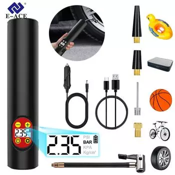 Воздушный насос для шин, автомобильный насос для накачки шин, 150PSI, портативный кондиционер, 12 В, автоматический компрессор, 6000 мАч, беспроводной электрический накачивающий насос